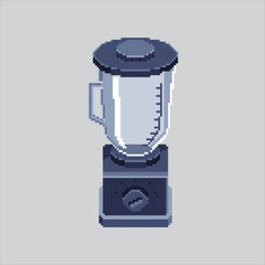 Pixel art illustration Kitchen Blender. Pixelated Chef Juicer. Kitchen Chef Blender Mixer Juicer Icon pixelated for the pixel art game and icon for website and video game. old school retro.