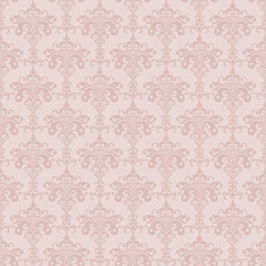 Damask seamless pattern vector background. Graphic ornate pattern for wallpaper, fabric, packaging, wrapping. Damask floral ornament.