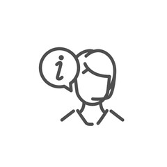 information support outline icon vector design good for web or mobile app