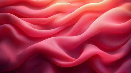 Fototapeta premium Smooth red fabric texture with vibrant abstract tones, creating a minimalist and modern feel, perfect for emphasizing chaos, beauty, and simplicity in a bright, blurred background with ample caption s