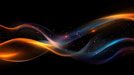 Abstract waves of color and light create a dynamic and vibrant visual effect.