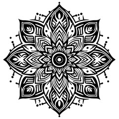 Beautiful mandala silhouette
