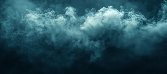 Fototapeta premium Dramatic smoke or fog effect on creepy Halloween backgrounds or wallpapers.