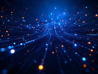 Obraz premium Cosmic energy burst with vibrant, radiant light rays in a dynamic, futuristic explosion of color.