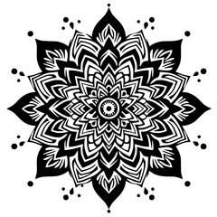 Beautiful mandala silhouette