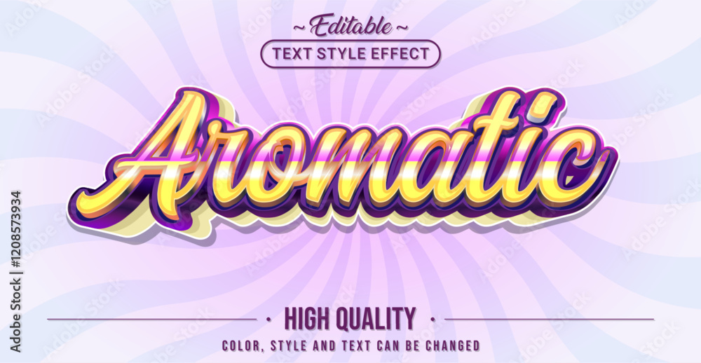 Poster Editable text style effect - Aromatic text style theme.