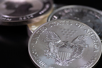 Silver coin of American eagle 1 ounce silver coin Silver bullion investment