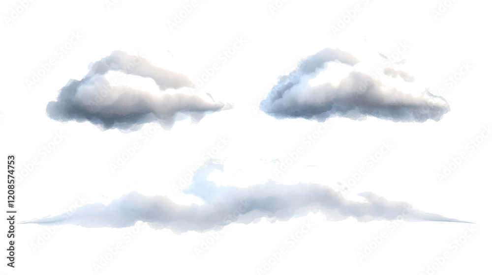 Poster fog clouds and smokes in a transparent setting generative ai