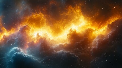 Fototapeta premium A cosmic whirlpool galaxy with stars spiraling inward, creating an otherworldly, hypnotic pattern of light. 245