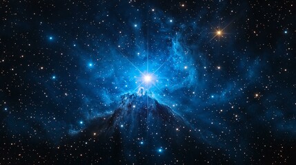 A colorful nebula with streaks of blue, green, and violet gases swirling in dynamic motion, illuminated by distant suns. 336