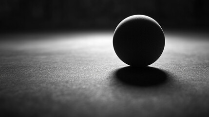A solitary sphere of light casting a gradient shadow across a smooth surface evokes themes of order within chaos, minimalism, creativity, duality, and modern conceptual depth with a bright tone

