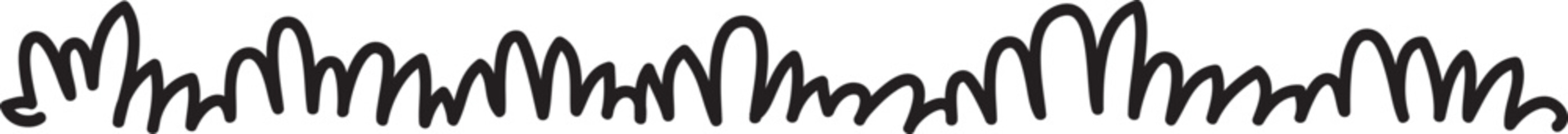 Doodle Grass Line Drawing