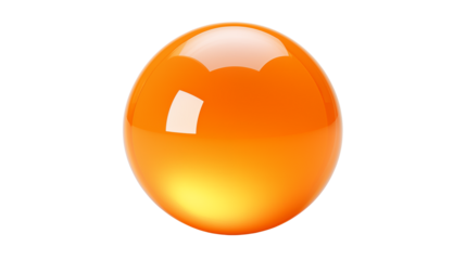 Shiny Orange Sphere Background Abstract 3D Render for Modern Designs
