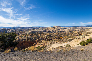 Beautiful landscape scenery at Grand Staircase- Escalante National Monument along Highway 12 in Utah
