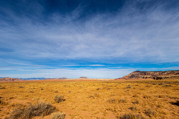 Beautiful landscape scenery at Cathedral Valley in Capital Reef National Park.