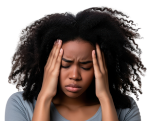 PNG Headache adult woman pain.