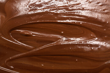Tasty melted milk chocolate as background