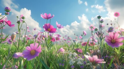 Obraz premium Outdoor flower landscape ideas in bloom