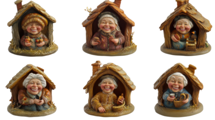 Happy Elderly Women Smiling in Their Cozy Home Generative AI