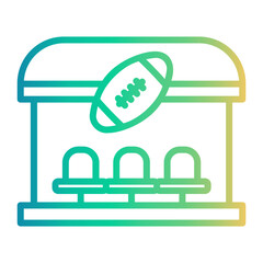 American Line Gradient Icon