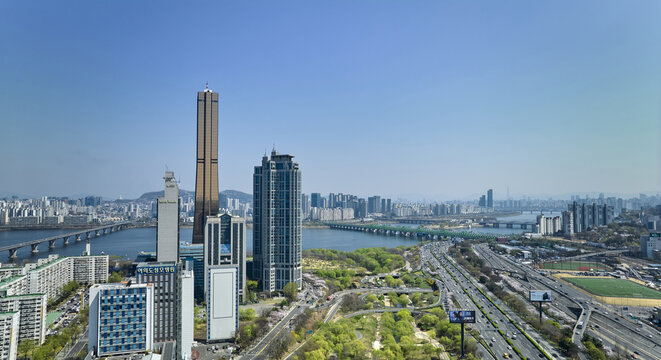 샛강생태공원,63빌딩,아파트,올림픽대로,한강철교,한강,여의도,영등포구,서울