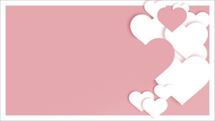 ピンクのハートの背景、恋、愛、出会い、かわいい、コピースペース、ベクター、CC