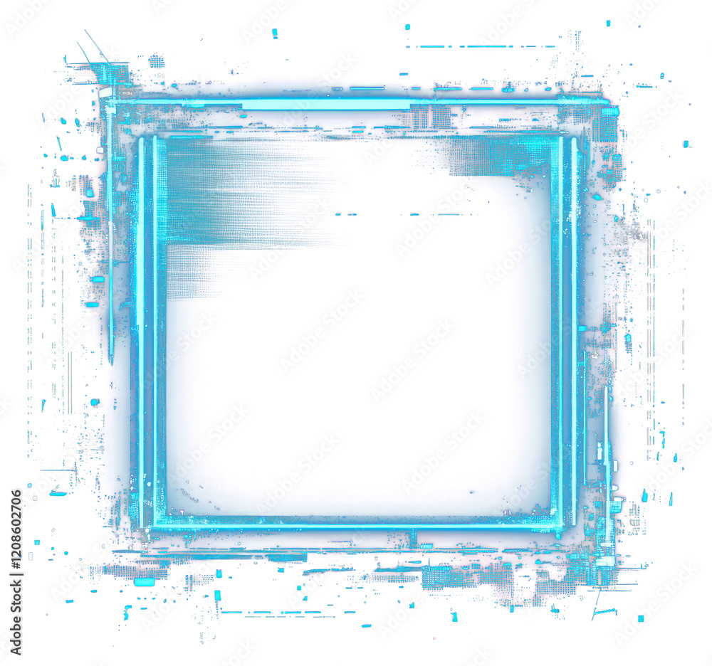 Canvas Prints png neon abstract tech frame glow architecture electronics.