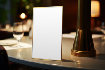 Restaurant menu card png mockup, transparent design