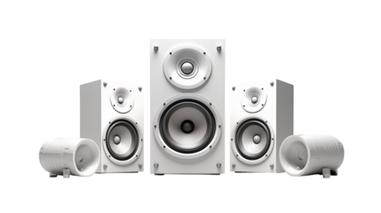 High Fidelity 21 Home Theater Speaker System in White