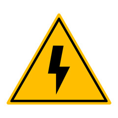 Set of Short Circuit Electricity Label, Warning Sign Symbol Illustration