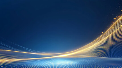 Luminous lines in blue background technology background