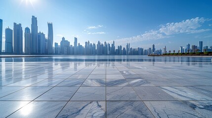 Cityscape with Urban Regeneration. Revitalized urban area showcasing renewal and growth.