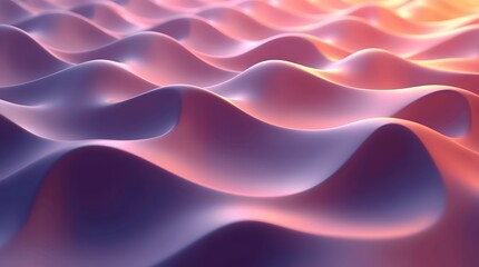 Obraz premium Wavy Background with Iridescent Gradient Waves Creating a Smooth, Abstract, and Futuristic Design Aesthetic .