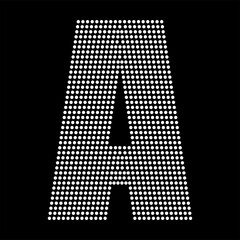 Rhinestone alphabet design for t-shirt or blouse hot-fix transfer. Abstract beautiful glitter applique rhinestone motif.	