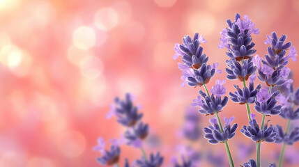 Fototapeta premium A calming gradient of soft peach transitioning into lavender with a blurred effect creating a serene, peaceful backdrop for captions or design elements symbolizing tranquility and balance.