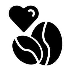 Naklejka premium coffee lovers Solid icon