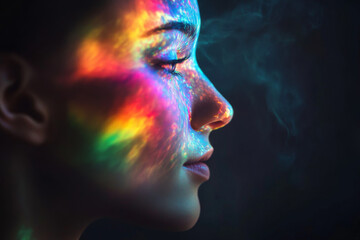Obraz premium Calm aura emanating from a mentor chatbot illustrating wisdom and tranquility