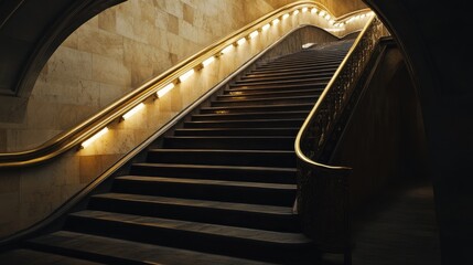 Obraz premium escalator in the subway