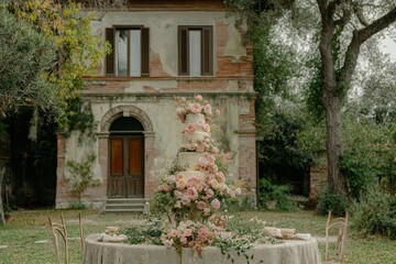 Fototapeta premium house with flowers