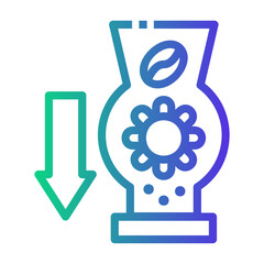 Obraz premium coffee grinder Line Gradient Icon