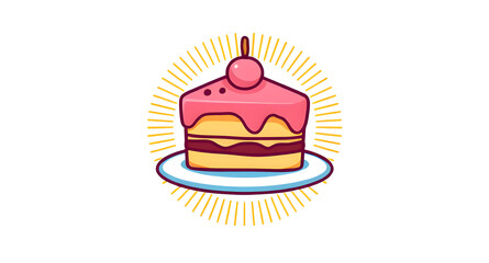 vector illustration of cake