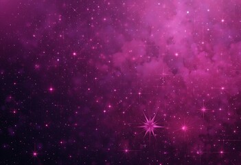 A Pink Nebula Filled With Sparkling Stars
