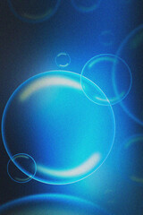 Blue water drops on gradient background bubble color concept graphic for illustration
