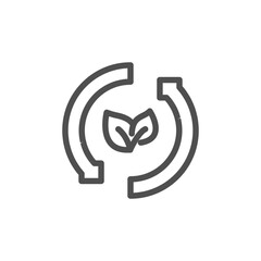 ecological sustainability outline icon vector design good for web or mobile app