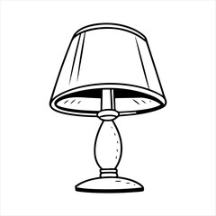 Fototapeta premium Lamp of vector silhouette design, isolated background