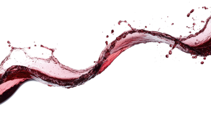 Elegant Red Wine Splashes Forming Dynamic Curves Generative AI