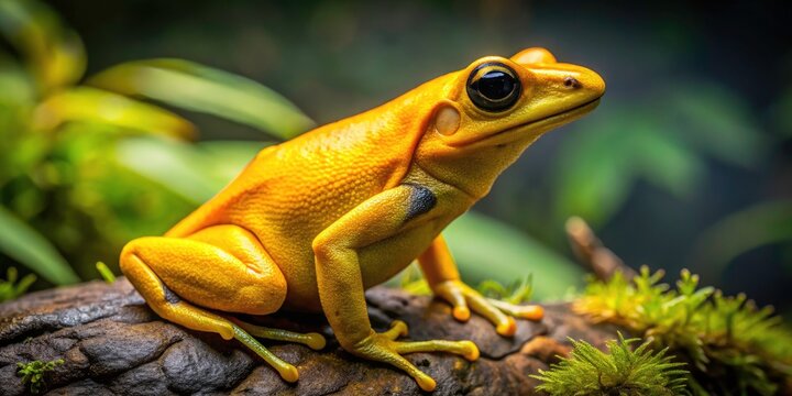 Amazonian Golden Poison Frog: a documentary capturing this endangered amphibian's beauty and fragility in its natural rainforest habitat.