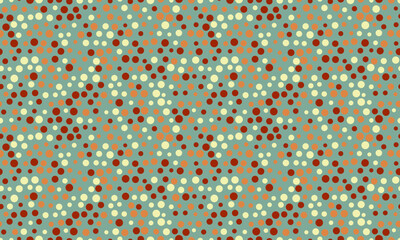 Vector dotted pattern with colorful geometric circles. Perfect for textile, seamless wallpapers, and trendy abstract backgrounds for modern design.