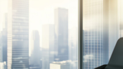 Insurance office exterior with glass windows showcasing modern architecture, reflecting professionalism and transparency in financial services and client trust