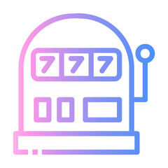 slot machine Line Gradient Icon